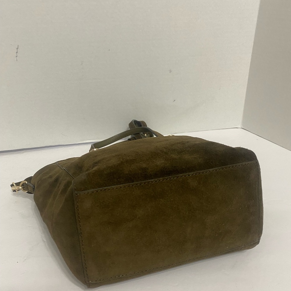 Sandro Green Tote crossbody/satchel with Structured Design and Silver Hardware - Picture 3 of 9